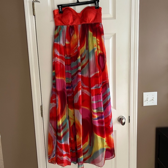 House of Dereon Evening Gown, Rainbow of bright colors Size 2 - Picture 1 of 6